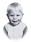 Childhood portrait of Claus Slothuus Lund.