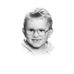 Childhood portrait of Hans-Peder Lund.