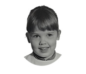 Childhood portrait of Kathrine Lysgaard Larsen.