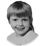 Childhood portrait of Lene Bierbaum.