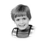Childhood portrait of Mikkel Nørgaard.