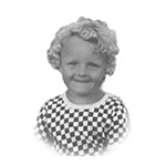 Childhood portrait of Søren A. Poulsen.
